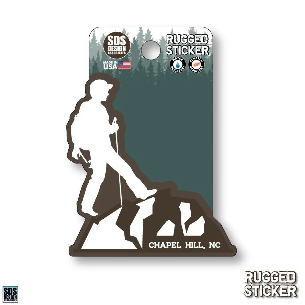  Ahs | Seasons Design Chapel Hill Male Hiker 3.25  Decal | Alumni Hall