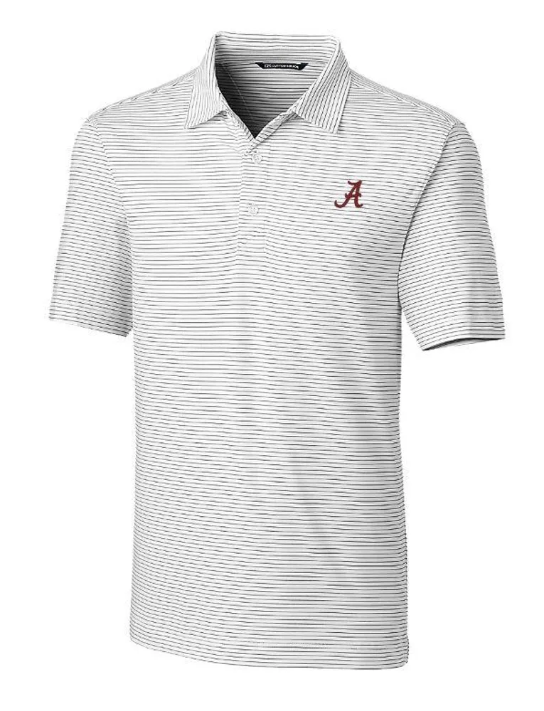 Cutter & Buck Men's Atlanta Braves Forge Tonal Stripe Polo Shirt