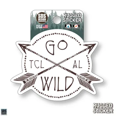  Ahs | Seasons Design Tuscaloosa Go Wild 3.25  Decal | Alumni Hall