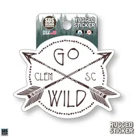  Ahs | Seasons Design Clemson Go Wild 3.25  Decal | Alumni Hall