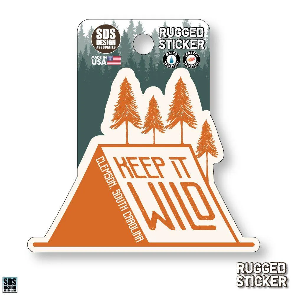 Ahs | Seasons Design Clemson Keep It Wild 3.25 Decal | Alumni Hall