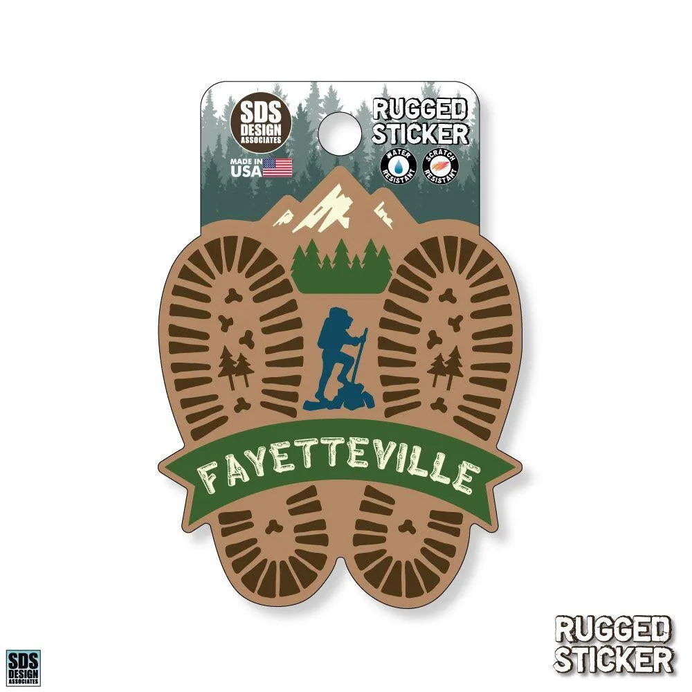  Ahs | Seasons Design Fayetteville Hiking Prints 3.25  Decal | Alumni Hall