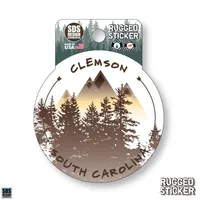  Ahs | Seasons Design Clemson Mountain Circle 3.25  Decal | Alumni Hall