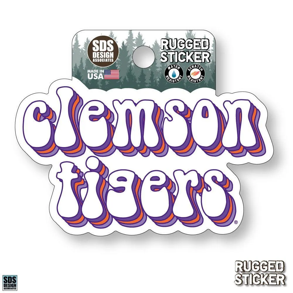 Seasons Design Clemson Stacked Bubble 3.25