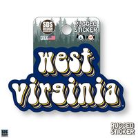  Ahs | Seasons Design West Virginia Stacked Bubble 3.25  Decal | Alumni Hall