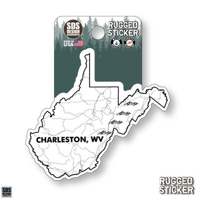 Ahs | Seasons Design Charleston State Map 3.25  Decal | Alumni Hall