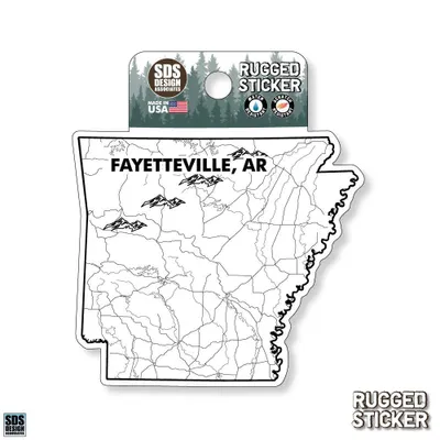  Ahs | Seasons Design Fayetteville State Map 3.25  Decal | Alumni Hall