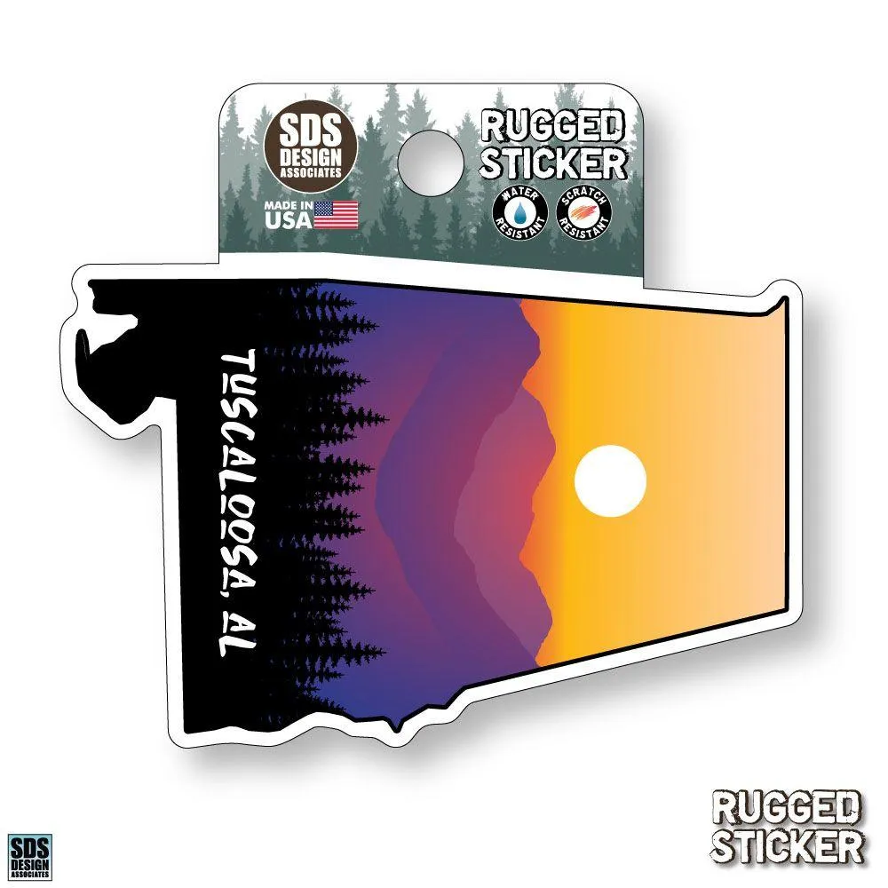  Ahs | Seasons Design Tuscaloosa State Sunset 3.25  Decal | Alumni Hall