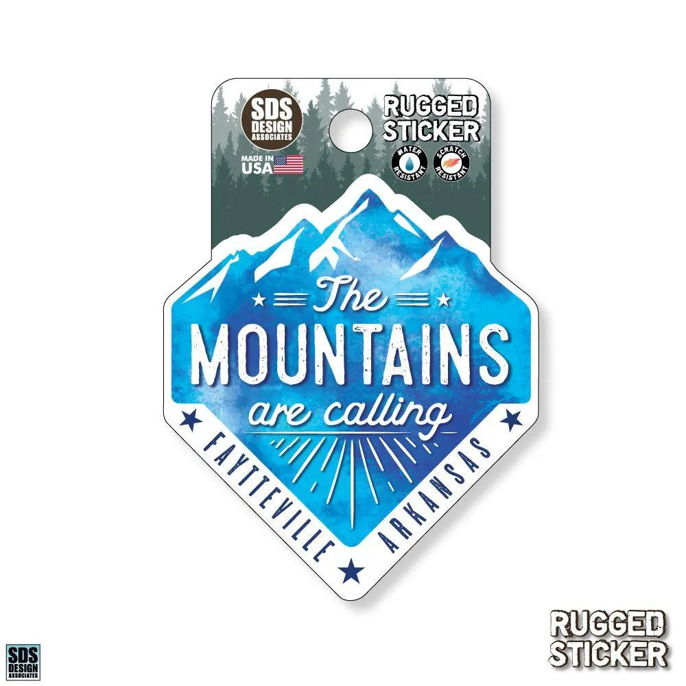  Ahs | Seasons Design Fayetteville The Mountains Are Calling 3.25  Decal | Alumni Hall