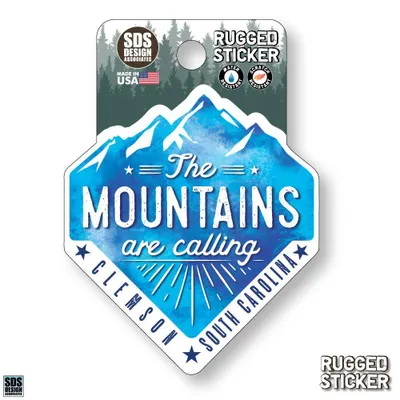  Ahs | Seasons Design Clemson The Mountains Are Calling 3.25  Decal | Alumni Hall