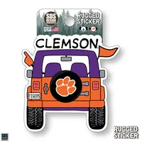  Clemson | Clemson Seasons Design Cartoon Jeep 3.25  Decal | Alumni Hall