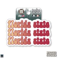  Ahs | Seasons Design Florida State Retro Fade 3.25  Decal | Alumni Hall