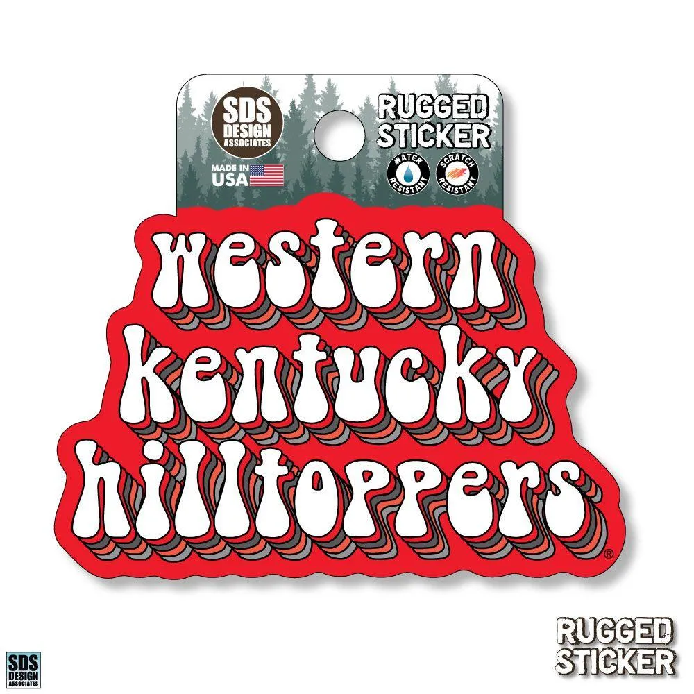  Ahs | Seasons Design Western Kentucky School Mascot 3.25  Decal | Alumni Hall