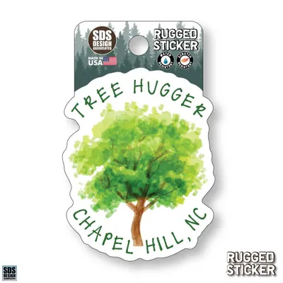  Ahs | Seasons Design Chapel Hill Tree Hugger 3.25  Decal | Alumni Hall