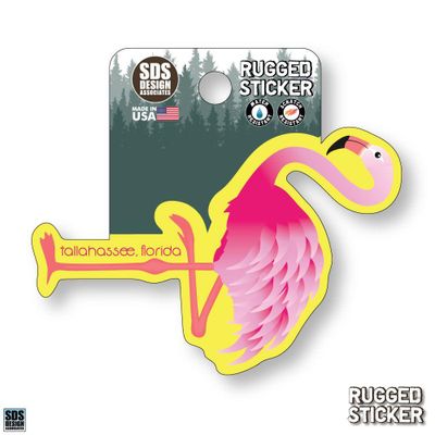  Ahs | Seasons Design Tallahassee Flamingo 3.25  Decal | Alumni Hall