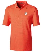 Clemson | Cutter & Amp ; Buck Big Tall Forge Pencil Stripe Polo Alumni Hall