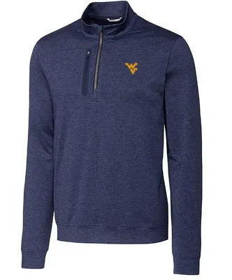 Wvu | West Virginia Cutter & Amp ; Buck Big Tall Stealth Half Zip Pullover Alumni Hall