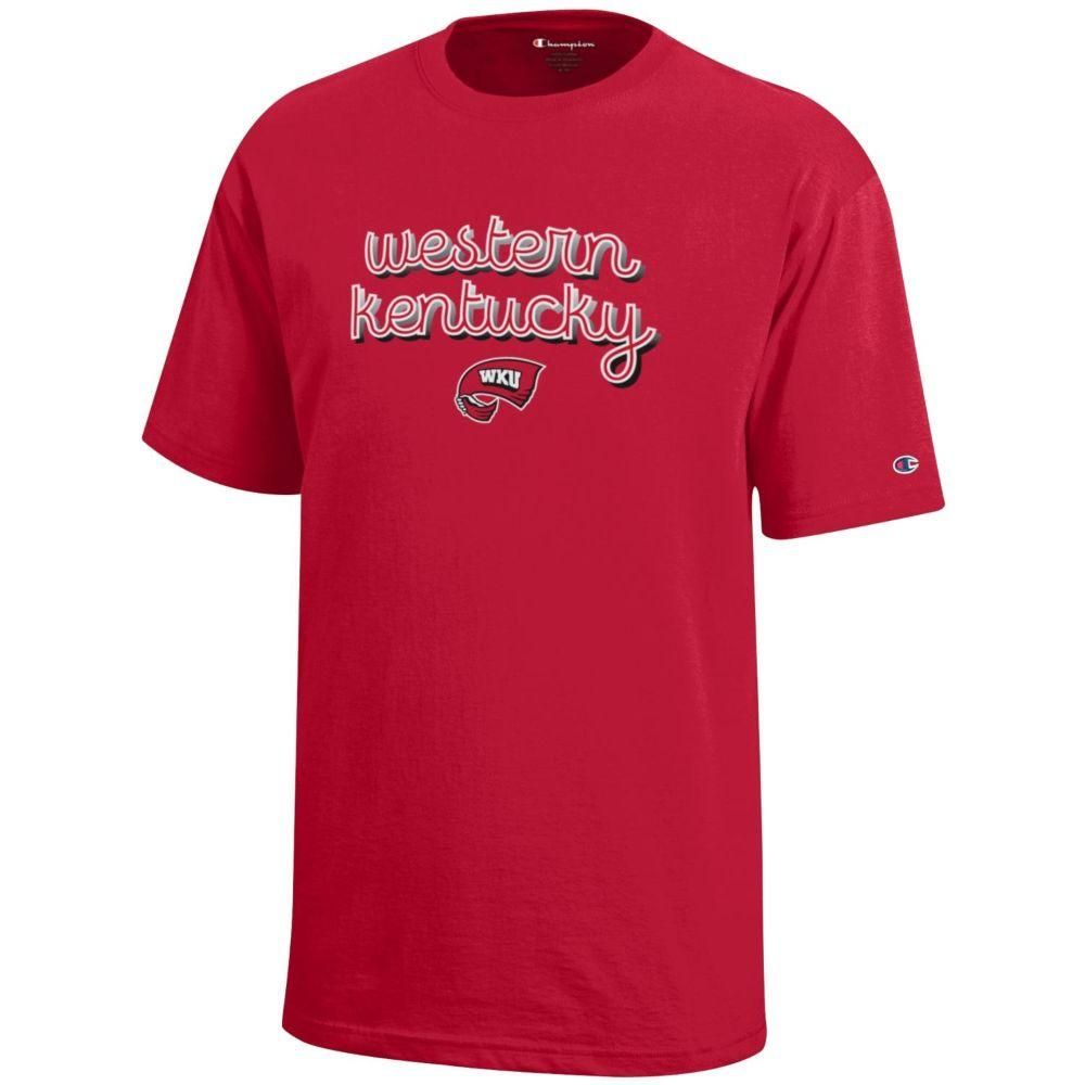 Wku | Western Kentucky Champion Youth Girly Script Tee Alumni Hall