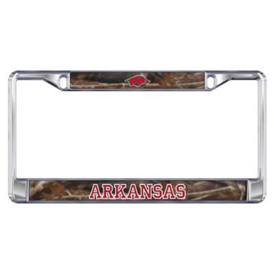  Arkansas Razorbacks License Plate Frame (Camo/Cardinal)