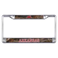  Arkansas Razorbacks License Plate Frame (Camo/Cardinal)