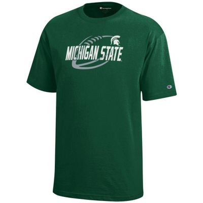 Spartans | Michigan State Champion Youth Diagonal Football Tee Alumni Hall