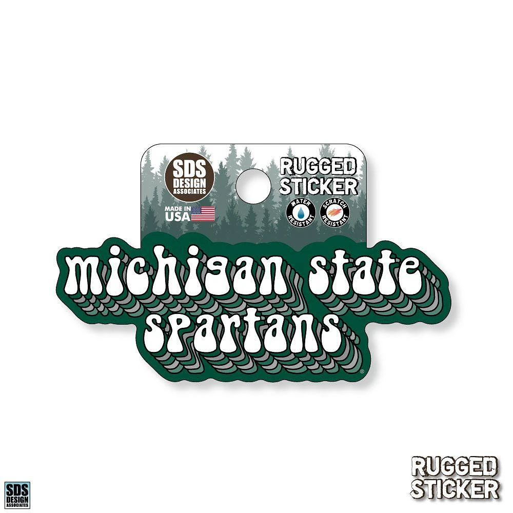 Michigan State Seasons Design Stacked Bubble 3.25
