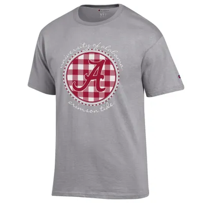 Bama | Alabama Champion Women's Script Gingham Tee Alumni Hall