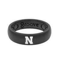 Huskers | Nebraska Thin Cornhuskers Groove Life Ring Alumni Hall