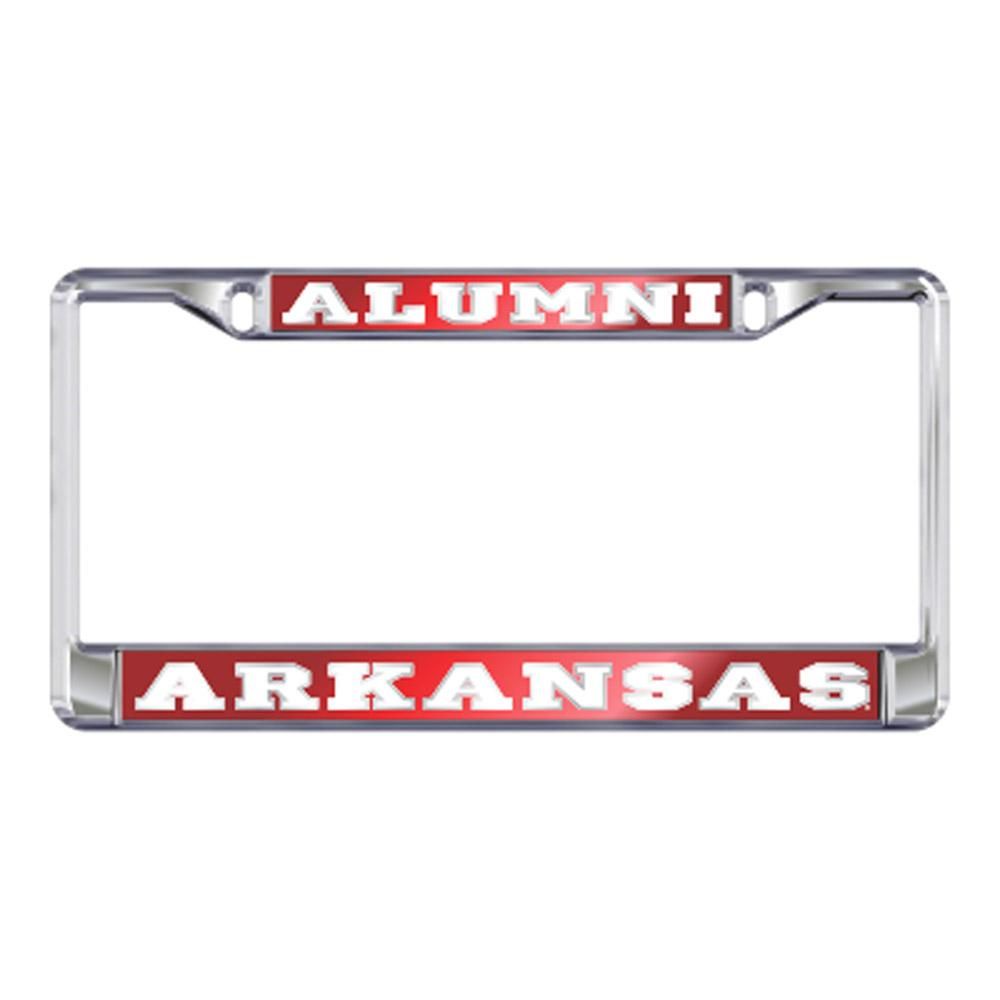  Arkansas Alumni License Plate Frame (Silver/Cardinal)