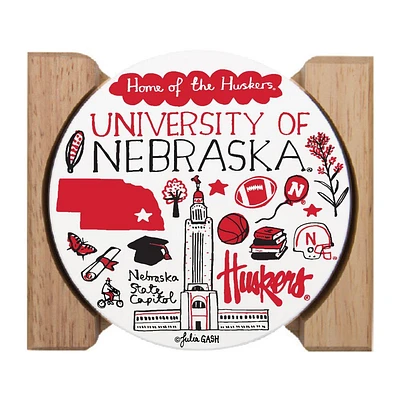 Nebraska Julia Gash Drink Coasters (4 Pack)