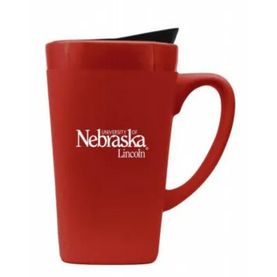  Huskers | Nebraska 16oz Soft Touch Mug With Lid | Alumni Hall