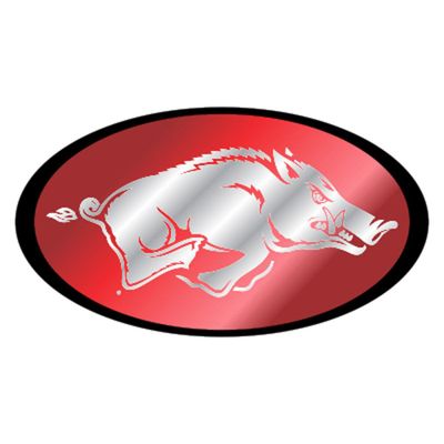  Arkansas Mirrored Hitch Cover Razorback Logo (Cardinal/White)