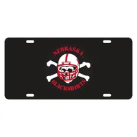  Huskers | Nebraska Blackshirt Logo License Plate | Alumni Hall