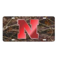 Nebraska Logo Camo License Plate