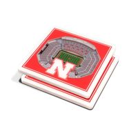  Huskers | Nebraska 3- D Stadium Coaster | Alumni Hall