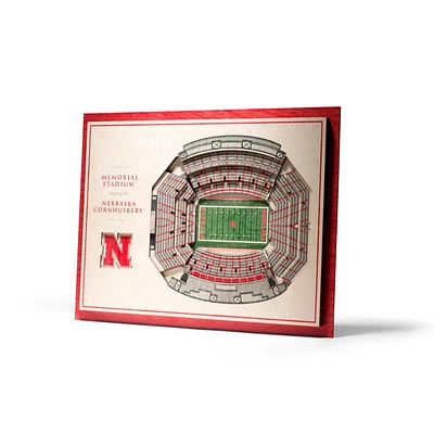 Nebraska 5 Layer Stadium Wall Art