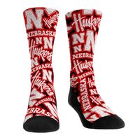 Huskers | Nebraska Logo Sketch Crew Sock Alumni Hall