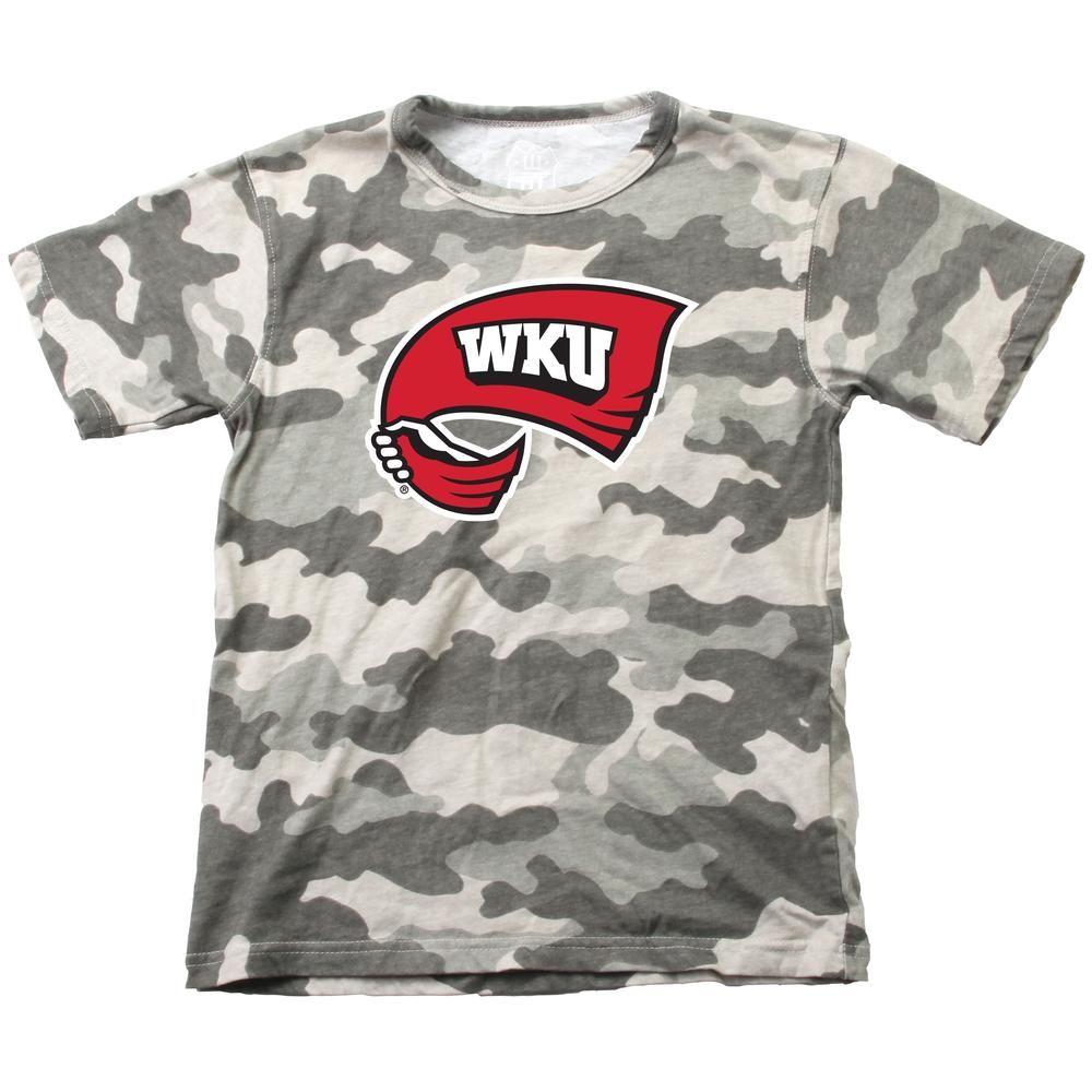 Wku | Western Kentucky Wes & Amp ; Willy Youth Camo Logo Tee Alumni Hall