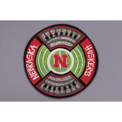  Huskers | Nebraska Magnolia Lane Round Stadium Platter | Alumni Hall