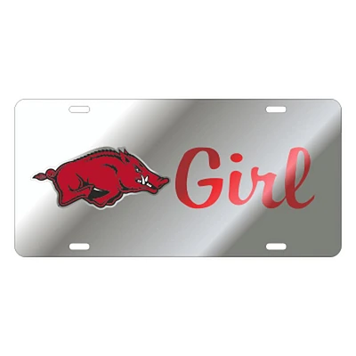 Arkansas Logo Girl License Plate