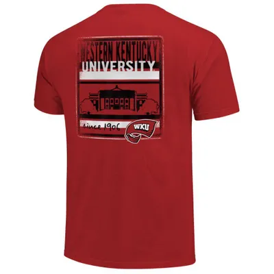 Wku | Western Kentucky Comfort Colors Building Stripes Tee Alumni Hall