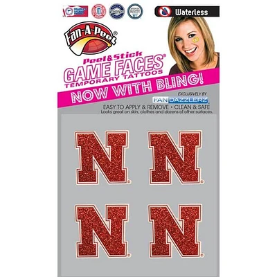 Nebraska Glitter Waterless Face Tattoos