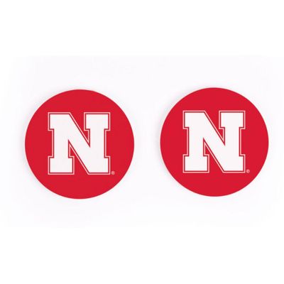  Huskers | Nebraska 2pk Primary Logo Car Coasters | Alumni Hall