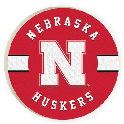  Huskers | Nebraska 2pk Primary Logo Stripe Car Coasters | Alumni Hall