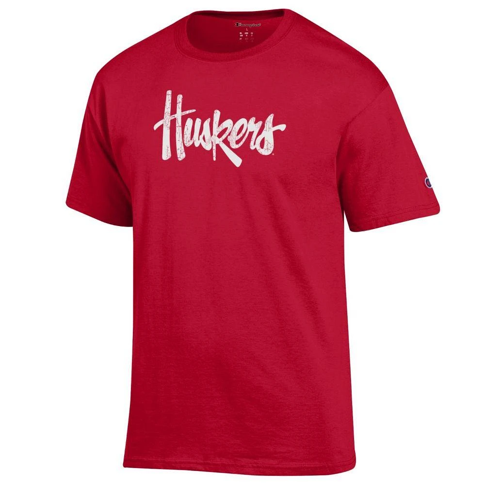 Nebraska Champion Men's Script Huskers Short Sleeve Tee