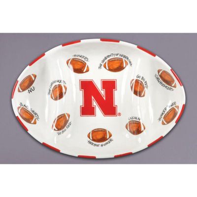  Huskers | Nebraska Magnolia Lane Football Platter | Alumni Hall