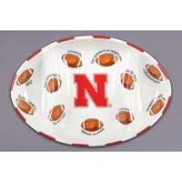  Huskers | Nebraska Magnolia Lane Football Platter | Alumni Hall