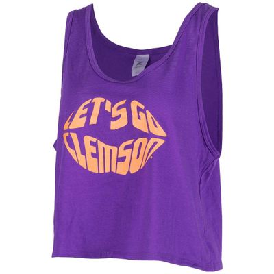 Clemson | Zoozats Let's Go Lips Cropped Tee Shirt Alumni Hall