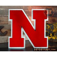  Huskers | Nebraska Hex Head Metal N Wall Art 18 X 18  | Alumni Hall