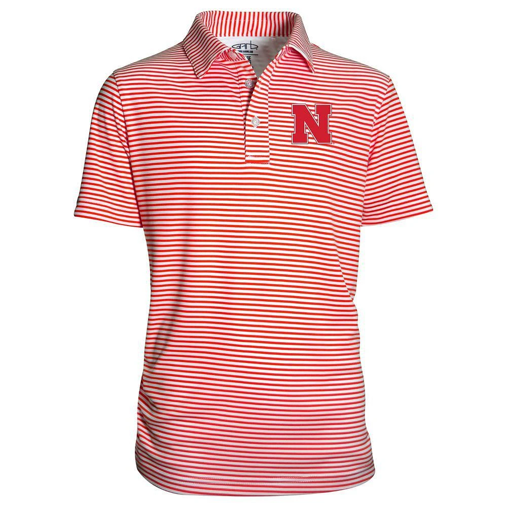Nebraska Garb YOUTH Stripe Polo